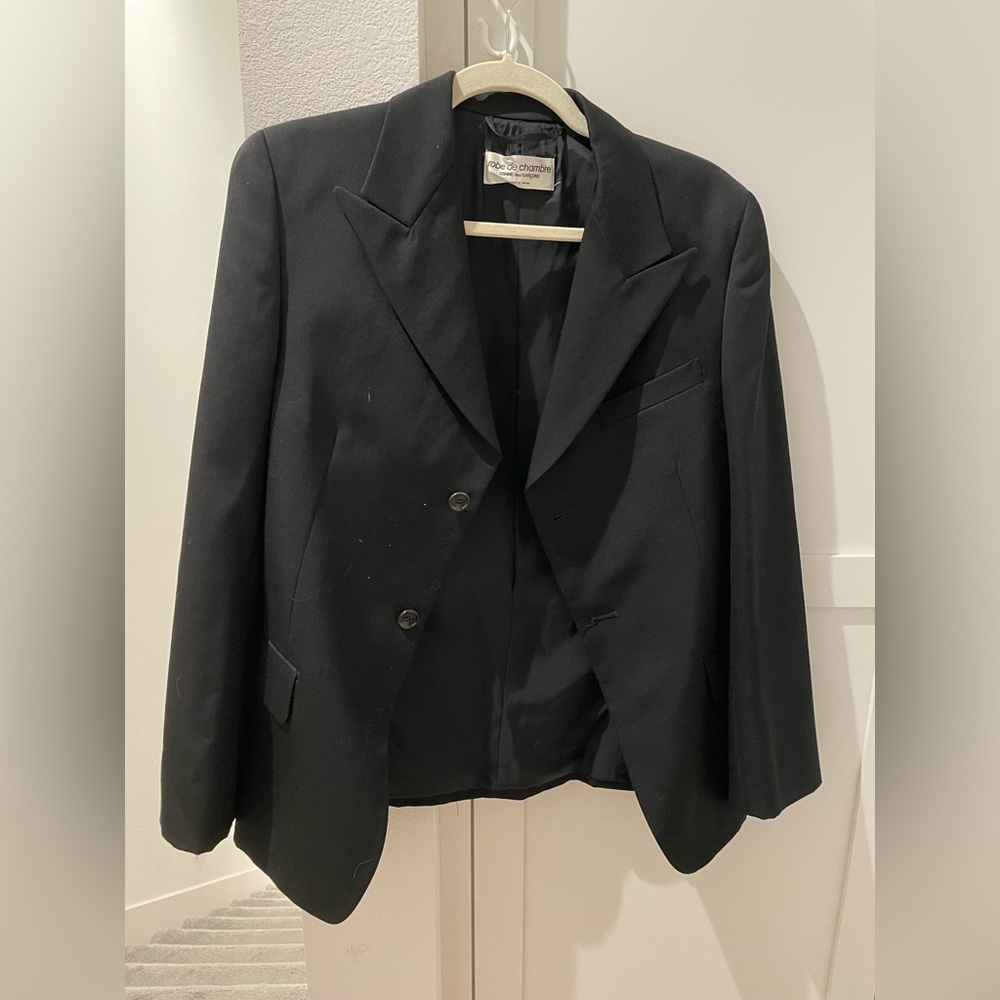 cdg robe de chambre blazer black size M